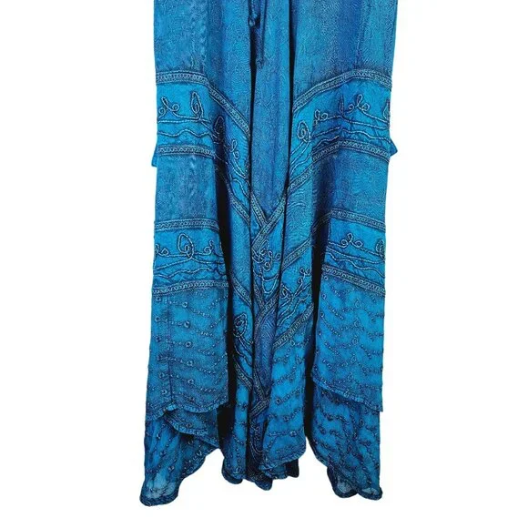 Vintage Advance Apparels Tie Dye Sear Sucker Sleeveless Assymetrical Dress, NWT - Picture 3 of 9